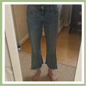 Joes Jean Callie Crop Bootcut Jean High Waist Asymmetrical Fayed Hem